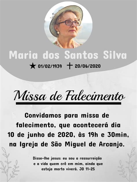 correspondente vianopolino nota de falecimento|Convite para Missa de um ano .